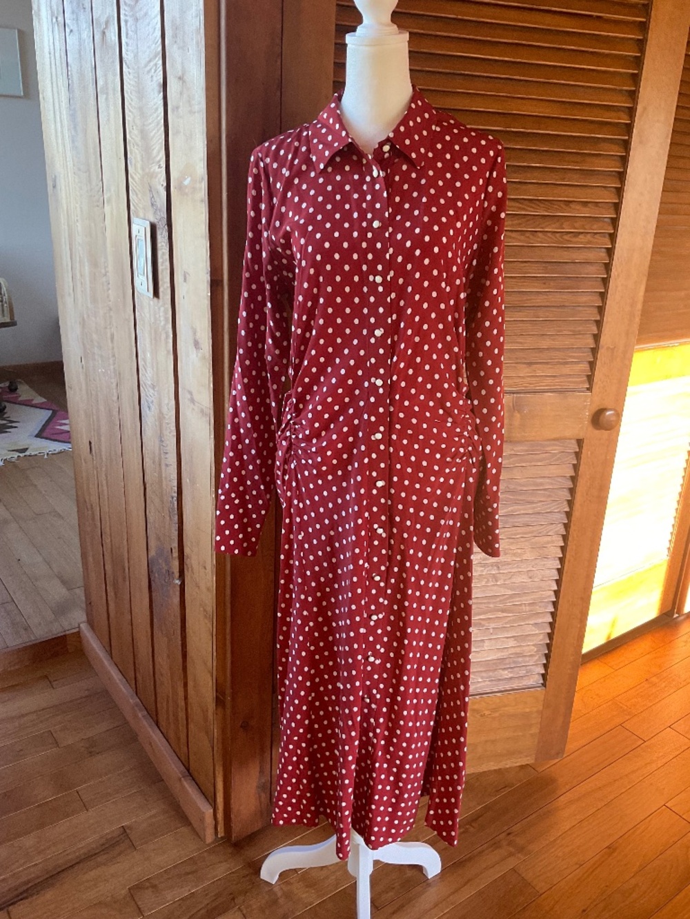 Veronica Beard Red Polka Dot Silk Maxi Dress like new (worn twice) size 8
